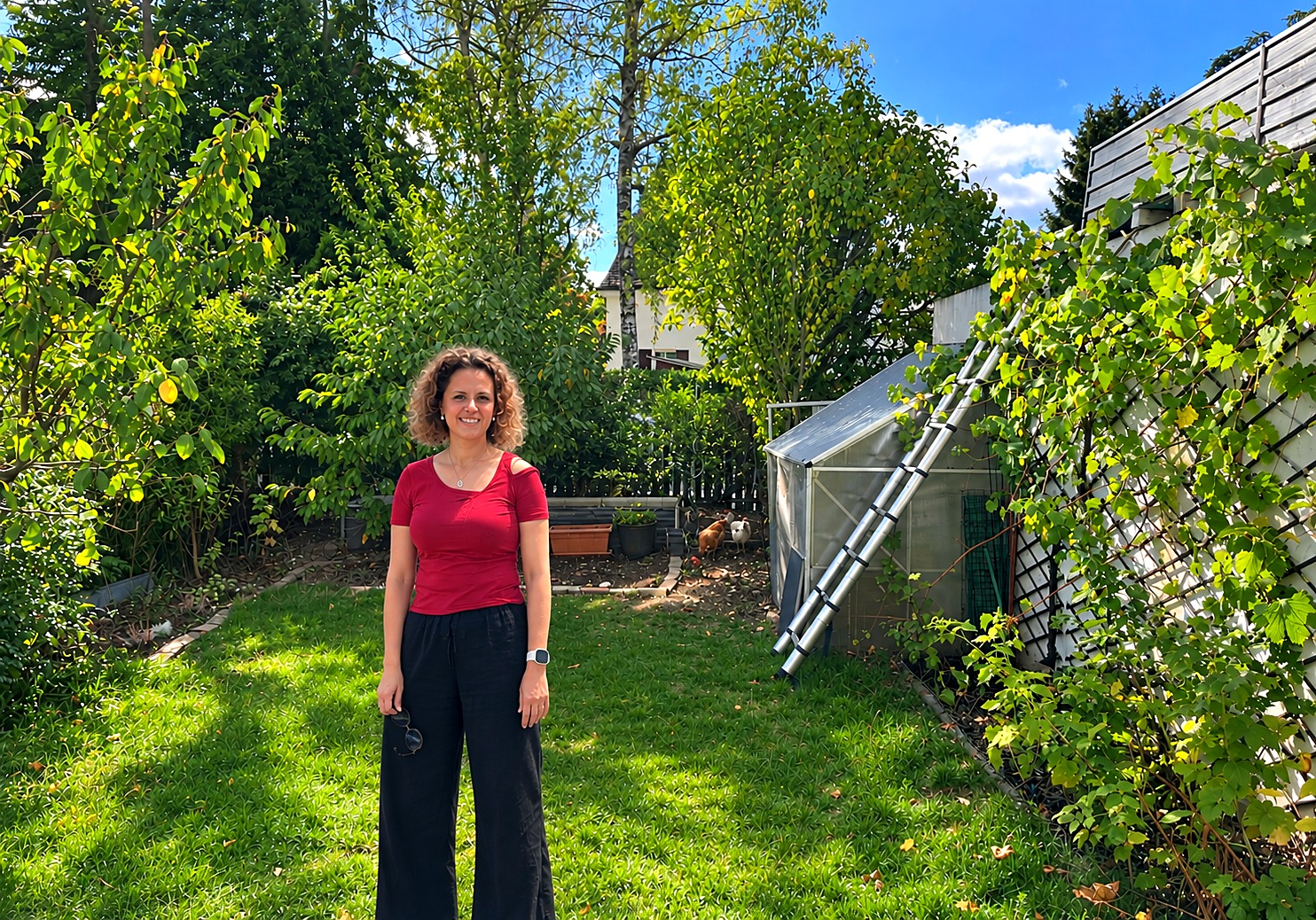 Cosette Khawaja in her garden
